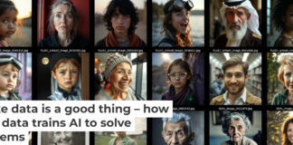 These faces are fake – generated by artificial intelligence – but useful for training other AI systems about human faces. David Beniaguev